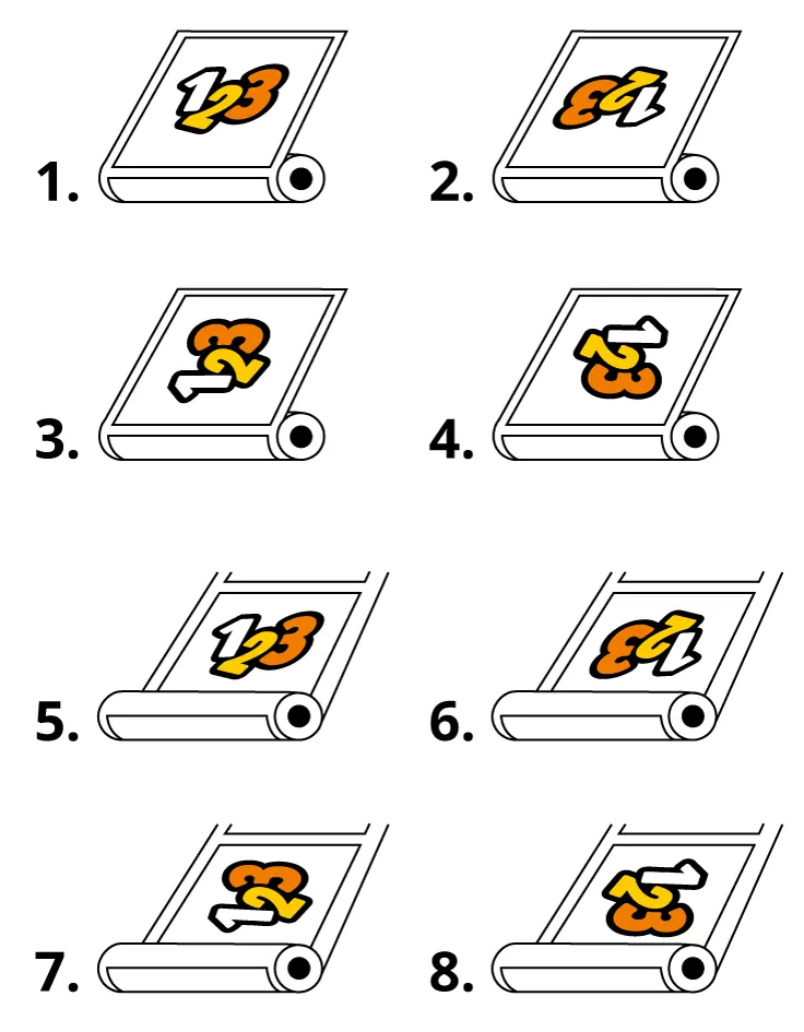 Wikkelschema ettiketten