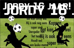 16 jaar verjaardag voetbal