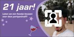 21 jaar verjaardag spandoek