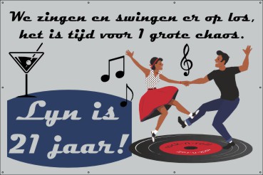 21 jaar Spandoek