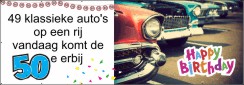 49 klassieke autos op een rij