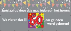 60 jaar verjaardag