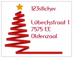Adres sticker kerst