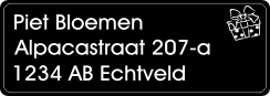 Sticker wisselende adressen feest