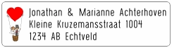 Stickers wisselende adressen zilver