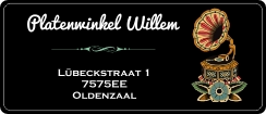Adres sticker platenwinkel