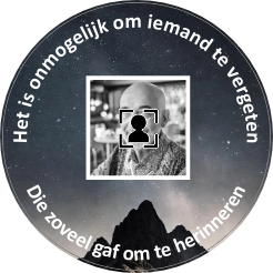 Afscheid sticker zilver rond