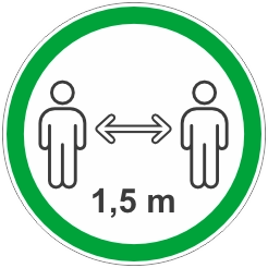 Afstand houden sticker
