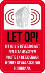 Alarmsysteem sticker huis