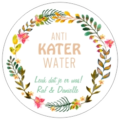 Anti kater water bloemenkrans