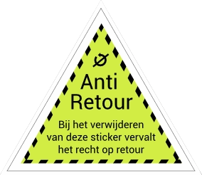 Anti retour sticker driehoek