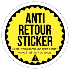 Anti retour sticker