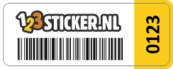 Asset sticker met eigen logo