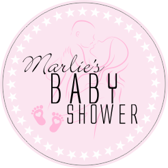 Baby shower sticker