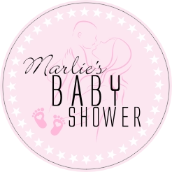 Baby shower sticker
