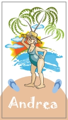 Badlaken strand met eigen naam