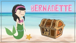 Badlaken zeemeermin en schatkist