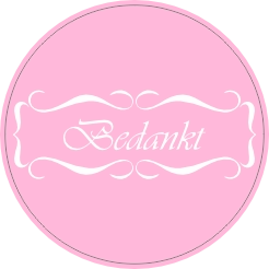 Bedankt roze Sticker