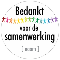 Bedankt samenwerking sticker