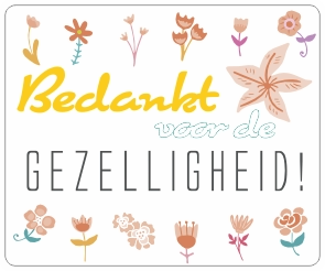 Bedankt voor de gezelligheid bloemen