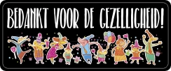 Bedankt voor de gezelligheid feest stickers