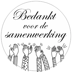 Bedankt samenwerking stickers