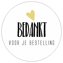 Bedankt voor je bestelling sticker