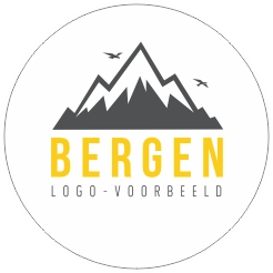 Bergen logo voorbeeld sticker