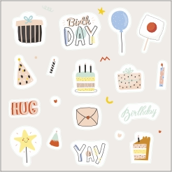 Birthday stickervel