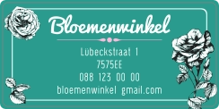Bloemenwinkel adreslabel