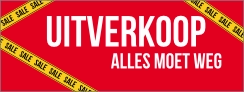 Bordje uitverkoop