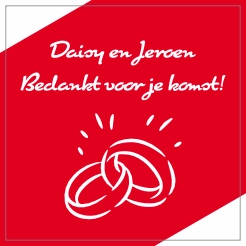 Bruiloft bedankt
