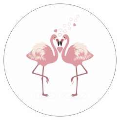 Bruiloft sluitzegel flamingo