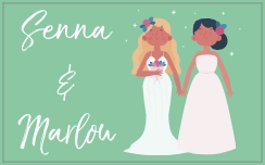 Bruiloft sticker vrouw