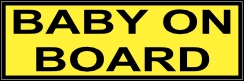 Bumpersticker baby on board