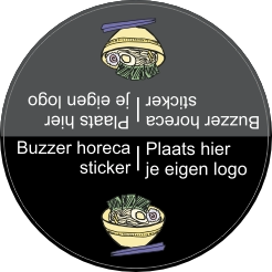 Buzzer logo sticker horeca