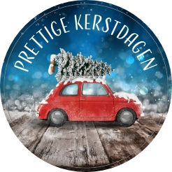 Christmas Car (Sticker)
