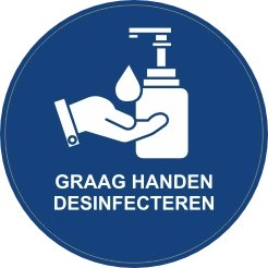 Desinfecteren sticker