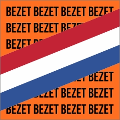 Koningsdag bezet stoeptegel