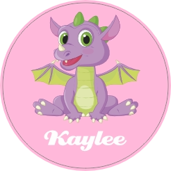 Draakje geboortesticker