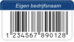 EAN code sticker eigen bedrijfsnaam
