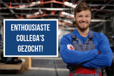 Enthousiaste collega's gezocht spandoek
