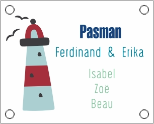 Familie aan zee