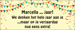 Feestelijk verjaardag spandoek