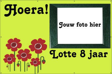 Felicitatie meisje Spandoek
