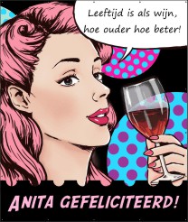 Felicitatie pop art Spandoek