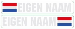 Fiets frame sticker transparant eigen naam