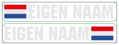 Fietsframe sticker transparant eigen naam