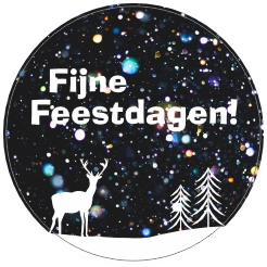 Fijne feestdagen doming sticker