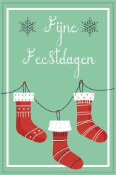 Fijne feestdagen kerstsokken